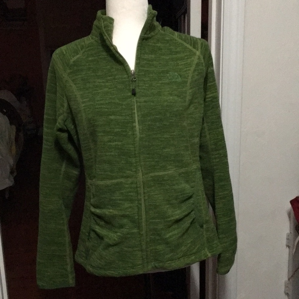 COPY - Multi green fleece zip up by North Face.